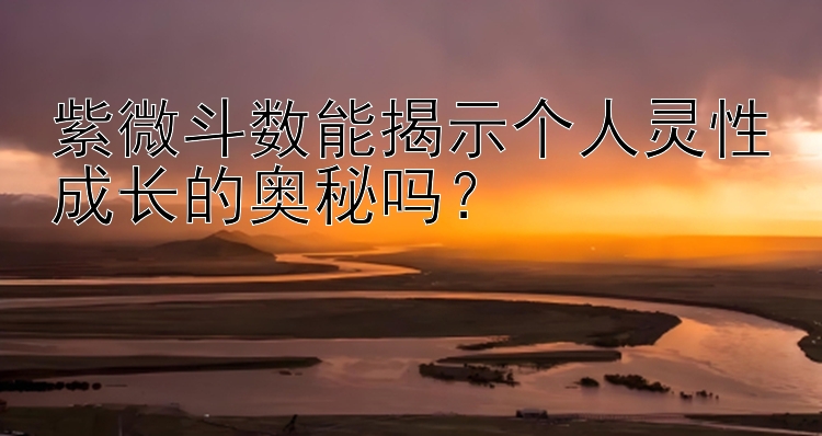 紫微斗数能揭示个人灵性成长的奥秘吗？